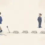 Illustration showing why one-touch outreach fails in B2B sales — an SDR walks away after a single missed attempt while untouched follow-up markers labeled Touch 2 through Touch 11 line the path, and a prospect stands next to a glowing bullseye that just became available, representing the cost of stopping a multi-touch sales cadence too early.